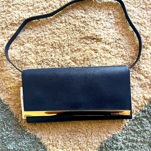 Michael Kors Navy Blue Tilda clutch NWT